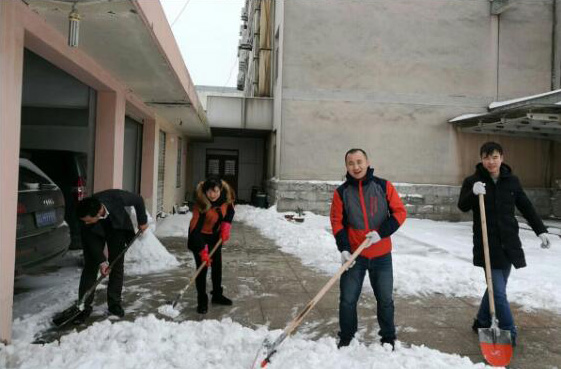 新葡的京集团8814集团积极组织志愿者开展扫雪活动